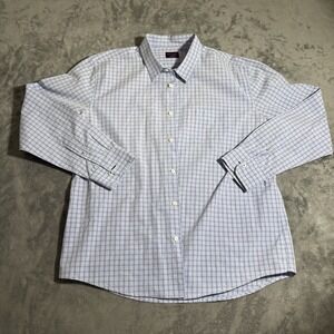 UNTUCKit Shirt Mens XL Check Button Down Blue Pink Casual Preppy Cotton